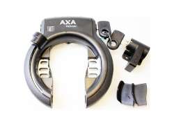 Axa 保护器 框架锁 + 电池 锁 Shimano 货架 - 黑色