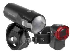 Axa Compactline 20 Juego De Iluminaci&oacute;n LED Bater&iacute;a USB - Negro