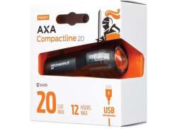Axa Compactline 20 USB Koplamp LED Accu - Zwart