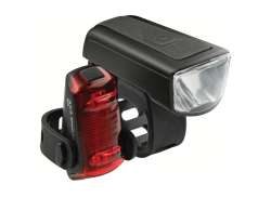 Axa DWN 50 Verlichtingsset USB 50 Lux - Zwart