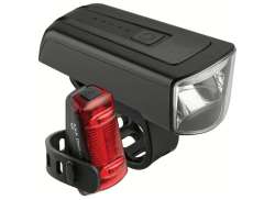 Axa DWN 70 Verlichtingsset USB 70 Lux - Zwart