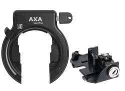 Axa 固体 Plus 框架锁 + 电池 锁 - 黑色