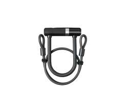 Axa Newton Pro U-Lock 230mm 14mm Incl. Cavo - Nero