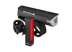 Axa Niteline 300 Conjunto De Far&oacute;is USB-C - Preto