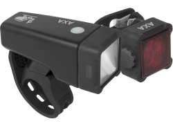 Axa Niteline T4-R 照明装置 LED USB 可充电 - 黑色