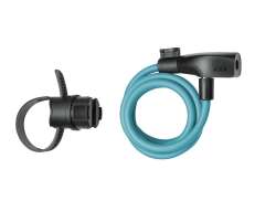 AXA Resolute Antifurto A Cavo 120cm 8mm Incl. Supporto - Blu Chiaro