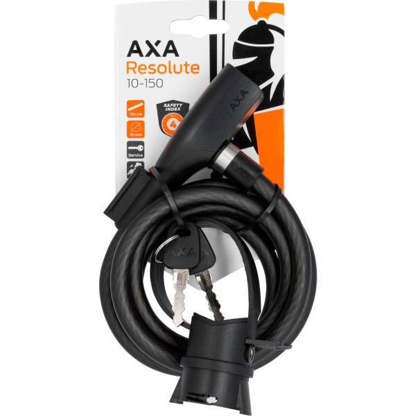 Axa Resolute Lankový Zámek Ø10mm 150cm - Černá