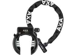 Axa Solid Plus / Linq City Frame Lock + Chain Lock - Black