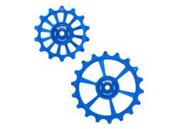 Ball Cross Pulley Set 14/18T For. Sram - Blue