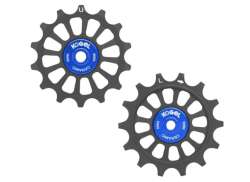 Ball Pulley Wheels 14/14T For. Sram 12S - Blue/Bl