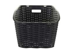 Basil Bicycle Basket Weave WP PVC Weatherproof Black