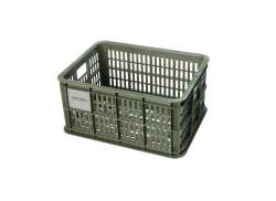 Basil Bicycle Crate Size S 17.5L - Moss Green