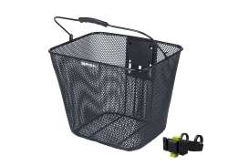 Basil Bilbao Panier À Vélo 23L + Klickfix Plaque De Support / Fixation Guidon