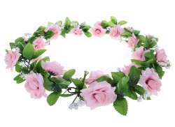 Basil Blomsterkrans Blomst Garland Rose Pink