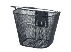 Basil Bremen Bicycle Basket Finely Woven KlickFix - Black