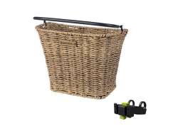Basil Bremen RL Bicycle Basket KlickFix Handlebar - Seagrass