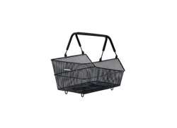 Basil Cento S Bicycle Basket Rear MIK Finely Woven - Black