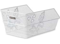 Basil Cento S Flor Cesta Para Bicicleta Para Parte Trasera Fijo - Blanco