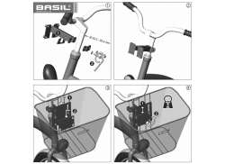 Basil Cesta Para Bicicleta t.b.v. 22-25.4 mm Potencia Negro