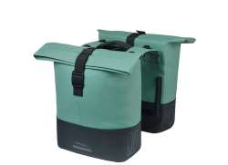 Basil Cove Double Pannier MIK 28-32L - Silver Green/Black