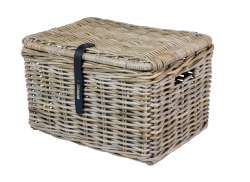 Basil Dax L Bicycle Basket Incl. Lid - Gray