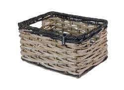 Basil Dijon L Bicycle Basket - Gray / Black