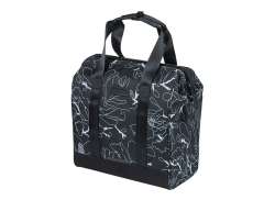 Basil グランド フラワー 自転車 ショッパー MIK Hooks 23L - ブラック