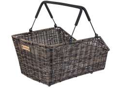 Basil Icon Fahrradkorb F&#252;r Hinten Rattan - Braun Grau