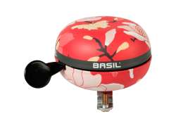 Basil Magnolia Campainha De Bicicleta Ding Dong &Oslash;80mm - Poppy Red