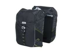 Basil Miles Dobbelt Cykeltaske 34L MIK - Sort/Lime