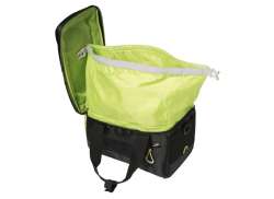 Basil Miles Luggage Carrier Bag Black/Lime - 7L