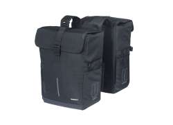 Basil Move Doble Alforja 30L - Negro