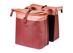 Basil Vive Double Sacoche 28-35L - Bordeaux/Rose