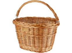 wicker bike basket with support