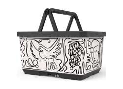 Basky 2.0 Picasso Bicycle Basket 26.5L - Black/White
