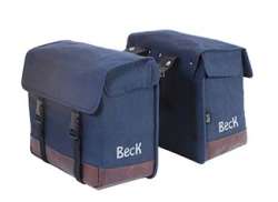 Beck Natural Dubbele Fietstas 40L - Blauw