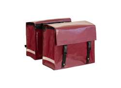 Beck Nostalgic Doppel- Fahrradtasche 46L - Burgundy