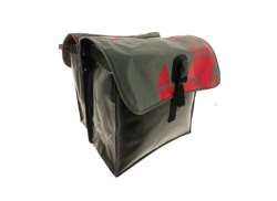 BECK Small Double Pannier 35L Tangram - Black/Gray/Red
