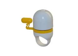 Belll Capsule Bicycle Bell Plastic - White/Yellow