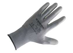 Berner B-Grip Værksted Handsker PU Grå - Størrelse 8