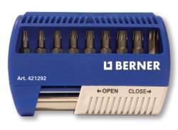 Berner Bitset 10-Delig R-TX 1/4\" - Blauw