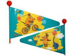 Bicicletă Fashion The Mouse Steag De Siguranță 175cm - Galben/Albastru