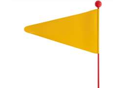 Bike Fashion Optima Safety Flag 175cm 2-Parts - Yellow