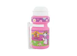 Bike Fashion Water Bottle with Holder Filly Unicorn Pink
