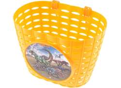 Bikefashion Childrens Bicycle Basket T-Rex World - Yellow