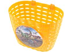 Bikefashion Kinder Fietsmand T-Rex World - Geel
