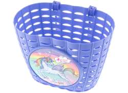 Bikefashion Kinder Fietsmand Unicorn Paradise - Paars
