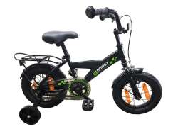 BikeFun Boost Pojkcykel 12&quot; Bromsnav - Svart