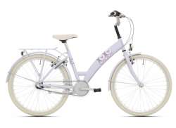 BikeFun Lots または 愛 女児用自転車 24&quot; 3速 ブレーキ ハブ ライラック/ヴァイオレット