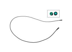 Bikkel Display Kabel 1250mm For. Centro - Sort